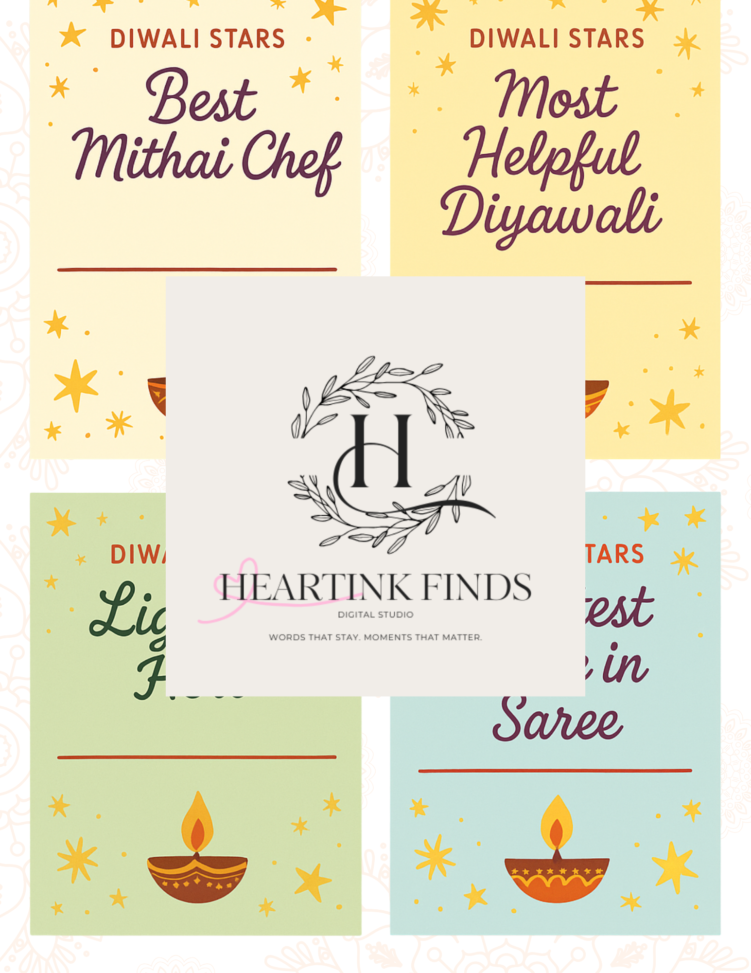 Diwali Family Journal – Memory Keepsake & Traditions Book | Printable & Editable