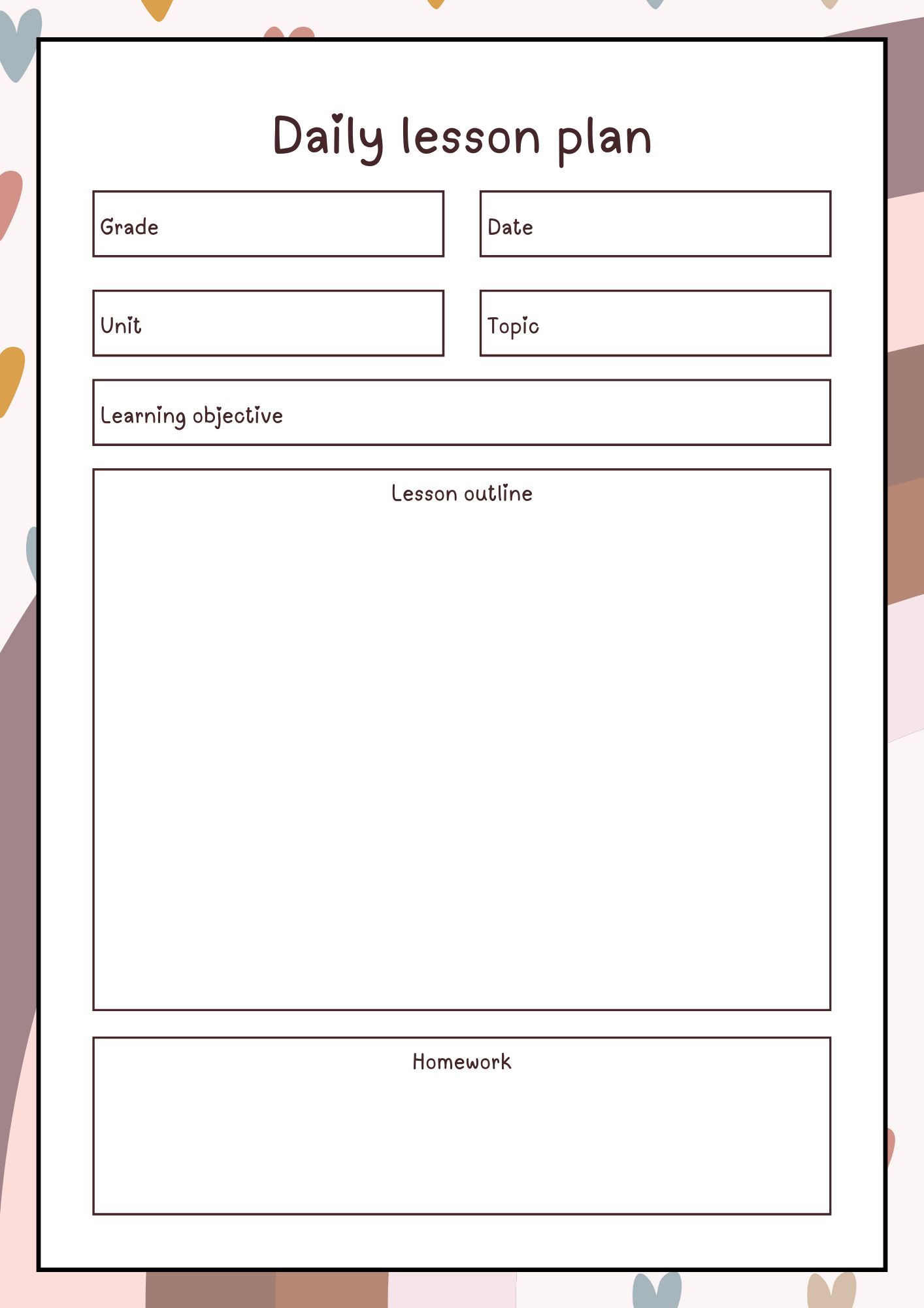 Teacher Planner 2026 – Minimalist Rainbow Design for Lesson Plans & Goals