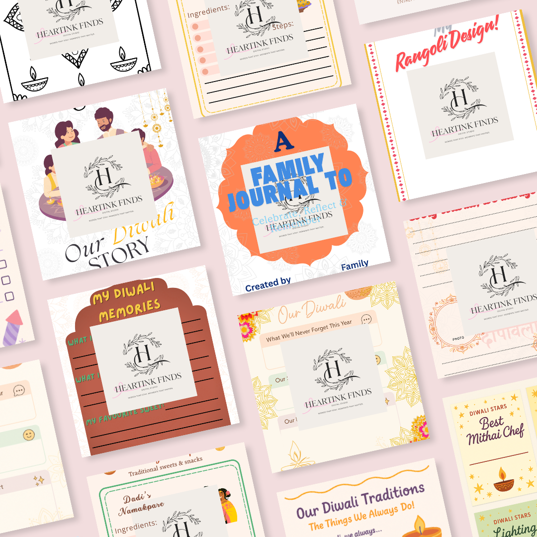 Diwali Family Journal – Memory Keepsake & Traditions Book | Printable & Editable